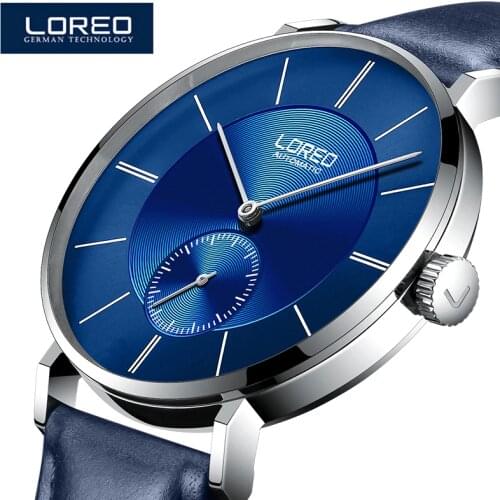 2020 New Ultra-thin Simple Classic Men Mechanical Watches Business Waterproof Watch Luxury Brand Genuine Leather Automatic Watch