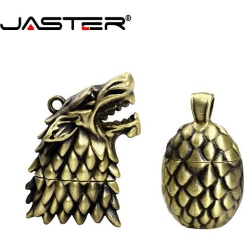 JASTER usb flash drive dinosaur egg metal tiger pen drive tigon pendrive USB 2.0 stick lion U disk gift 8GB 16GB 32GB 64GB 128GB