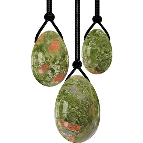 Unakite Yoni Egg Vaginal Muscle Firming Kegel Exerciser Feminine Hygiene Healing Stone Drilled and Undrilled Massage Balls