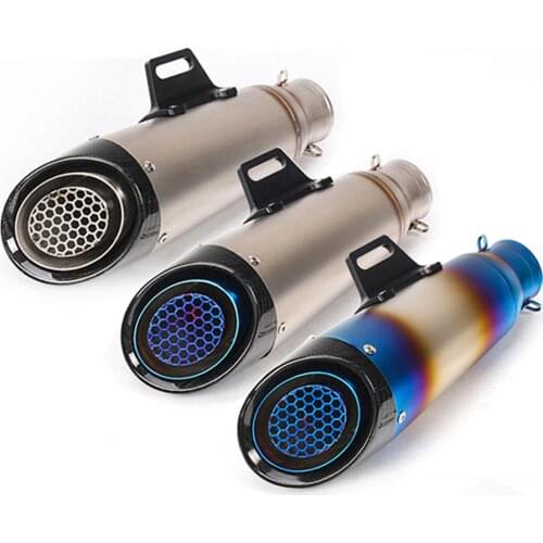 Motorcycle Exhaust Pipe Carbon Fiber Escape Moto Muffler For Pit Bike Cafe Racer MT09 GSR600 NMAX 125 FZ6 MT 07 s1000rr TMAX 500