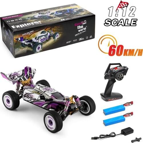 Wltoys 124019 4WD 60km/h Aluminum Alloy Chassis Zinc Alloy Gear High Speed Racing Car 1/12 2.4GHz RC Car Off-Road Drift Car RTR