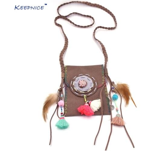 Collares Real Collier Maxi Necklace 2017 New Handmade Feather Tassel Charm Leather Phone Small Bag Pendents Necklace For Women