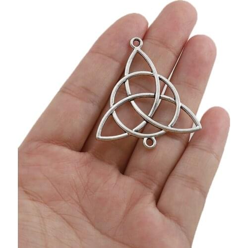 10pcs Keltic Knot Triquetra Charms Beads Connectors For Bracelet Making Jewelry Findings