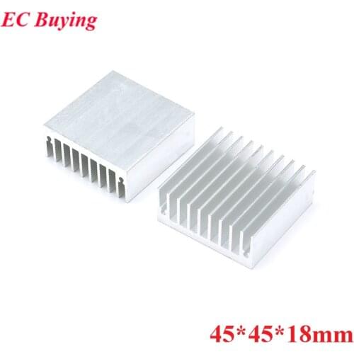 1pcs 45*45*18mm Heatsink Cooler Cooling Fin Aluminum Radiator Heat Sink for LED, Power IC Transistor, Module PBC 45X45X18mm