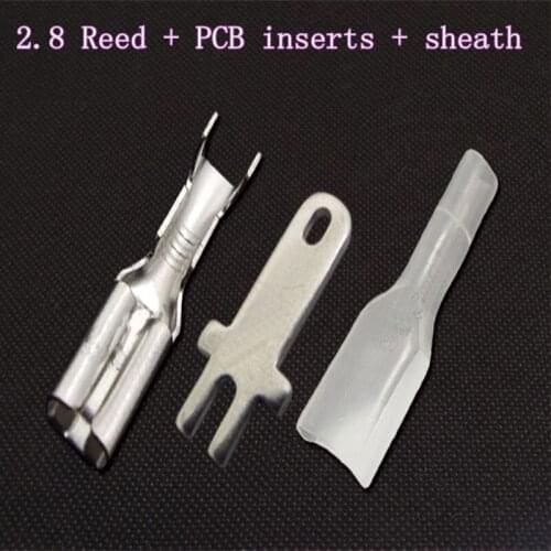 2.8 plug spring straight blade PCB circuit board solder terminal sheath cold crimping terminal