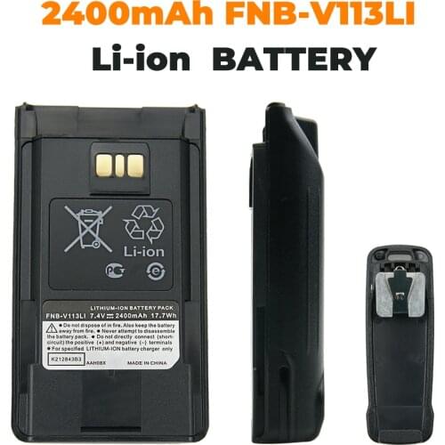 2400MAH 7.4V FNB-V112 FNB-V113 Battery for Vertex Standard VX-450 VX-451 VX-454 Two Way Radio