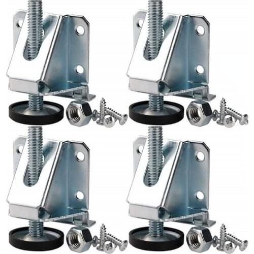 4PCS Carbon Steel Height Threaded Adjustable Leveling Glides Feet Heavy Duty Metal Leveling Feet For Furniture And Cabinet