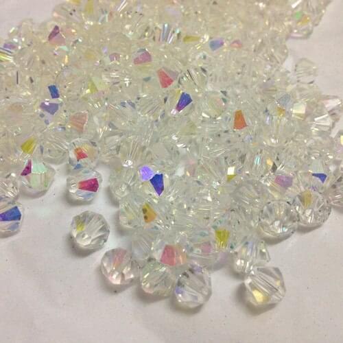 AAAAA Top Quality Crystal Clear AB Color 720Pcs 3mm 4mm Glass Crystal Bicone Beads