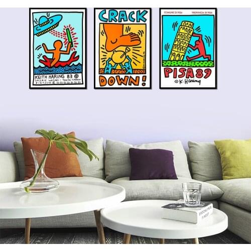 Abstract Art Haring Canvas Painting Art Poster and Prints Living Room Decoration Bedroom Decor Wall Art Pictures