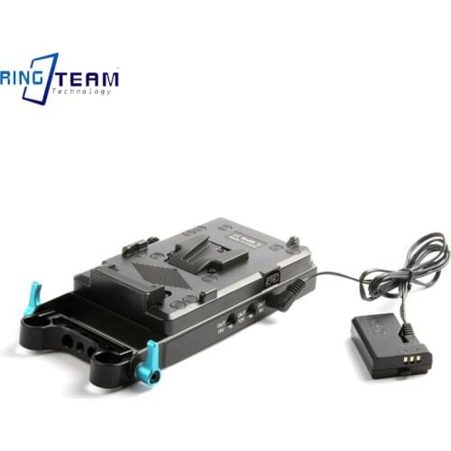 LP-E10 Dummy Battery DR-E10 DC Coupler+ V Mount Plate for Canon EOS Rebel T3 T5 T6 1100D 1200D 1300D 1500D 3000D 4000D