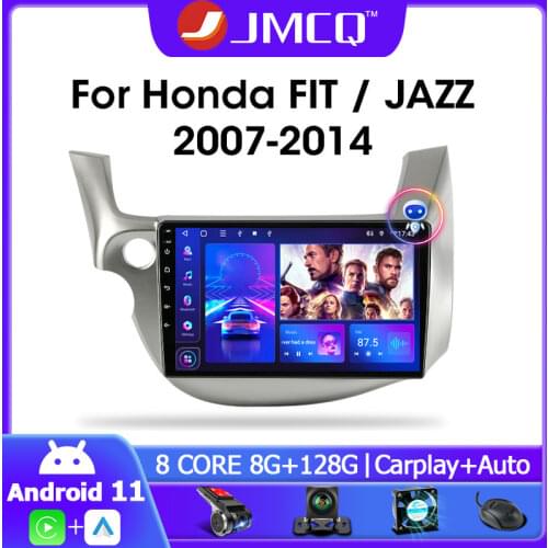 JMCQ Android 9.0 Car Radio For HONDA FIT JAZZ 2007-2013 Multimedia Video Player 2 din Mirror Connection Split Screen Head unit