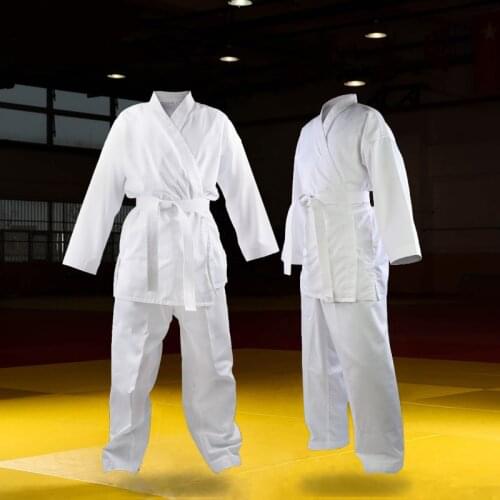 White Collar Karate Uniform Dobok Adult Children Breathable Taekwondo WTF Approved Good Fabric Jodo clothes dobok kimono sets