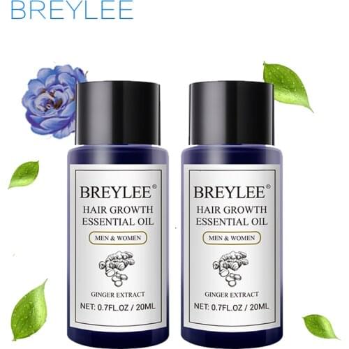 BREYLEE 2PCS Hair Growth Essential Oil Fast Powerful Repair And Restore Damaged Hair Prevent Breakage And Promote Hair Growth