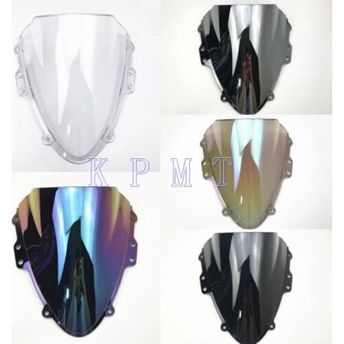 For Suzuki GSXR 600 750 R K4 gsxr 600 750 r k4 2004 2005 04 05 Black Windshield WindScreen Double Bubble