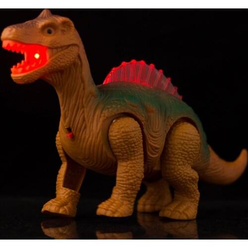 Electric Walking Dinosaur Toys Glowing Dinosaurs with Sound Animals Model for Kids Children Interactive Gift
