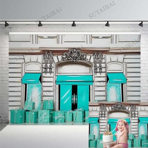 Fashion Shop Store Backdrop for Photography Women Shop Baby Shower Birthday Party Decoration Backdrops Photographic Studio Props