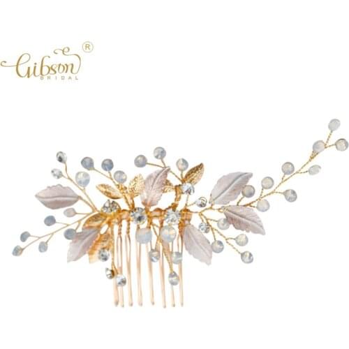 Gold Silver Color Opal Bridal Hair Comb Pins Wedding Headdress Hair Accessories Fashion Handmade Headpiece