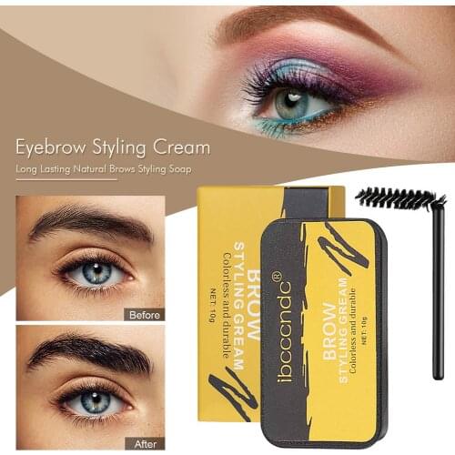 Eyebrow Styling Cream Sculpt Soap Waterproof Long-Lasting Feathery Wild Brow Styling Easy To Wear Makeup Eyebrow