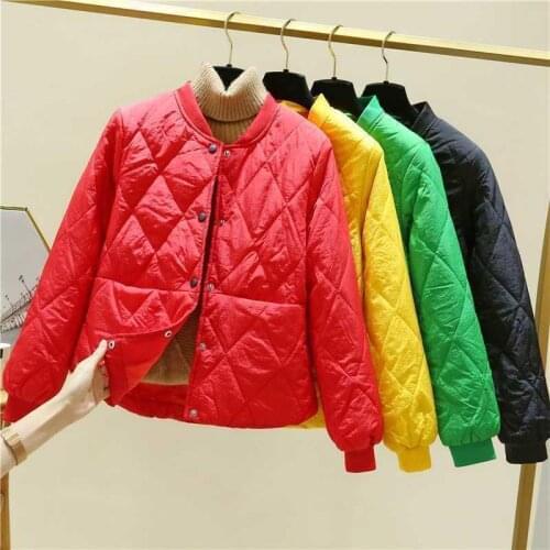 Lightweight Down cotton Jacket Womens Winter Coat 2021 New Korean Loose Girl Short Outwear Plus size Warm Parkas Student Jacket