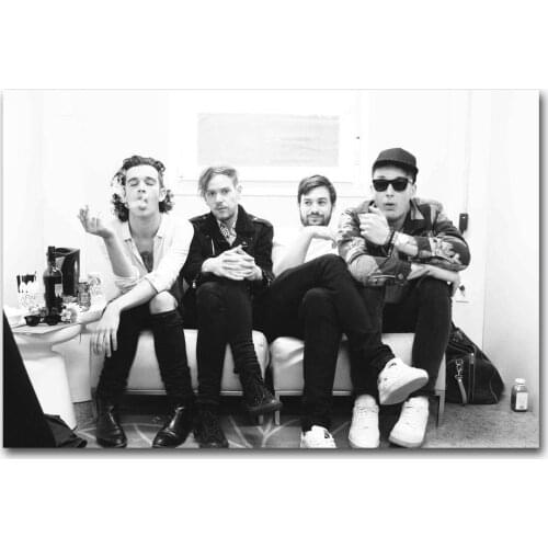 Hot New The 1975 Custom Rock Music Band-Silk Art Poster Wall Sticker Decoration Gift