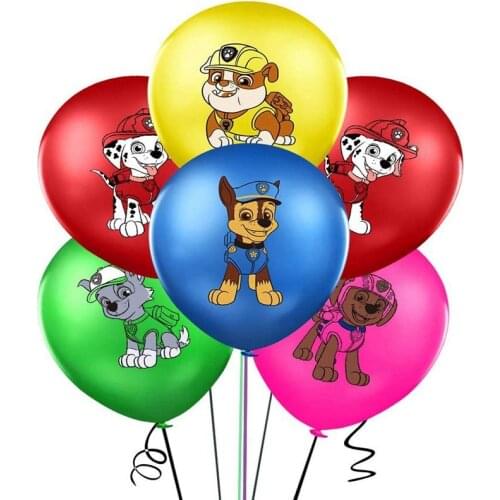 10pcs Set 12 Inch PAW Patrol Dog Chase Marshall Rocky Zuma Rubble Theme Party Birthday Latex Balloon Decoration Toy Kids Toys