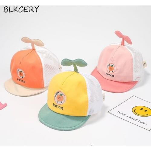 Summer New Sun Hat Lovely Cartoon Baby Breathable Beach Bucket Cap Children Protection Fisherman Hats for Little Kids 0-2 Years