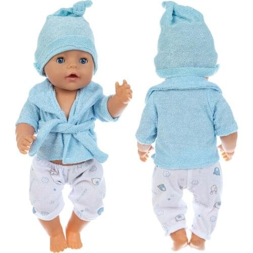 2020 New Blue robe Doll Clothes Fit For 18inch/43cm born baby Doll clothes reborn Doll Accessories