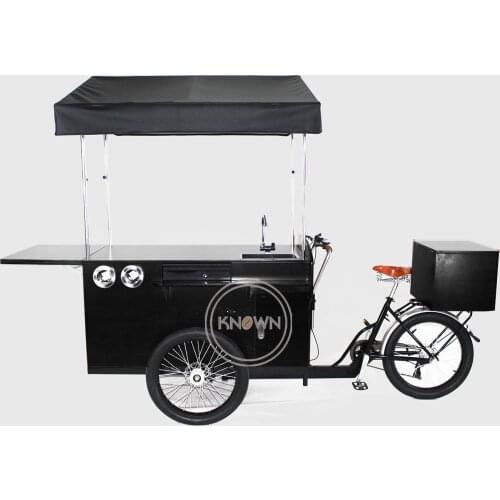 New Design Cargo Bike Family Outdoor Mobile Coffee Bike Adult Tricycle Street Fast Food Cart