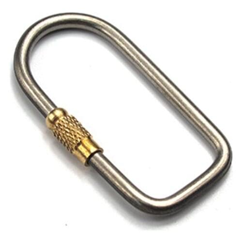Outdoor Camping high-strength titanium alloy outdoor creative U-shaped key chain with lock D-type buckle car key clip Tools