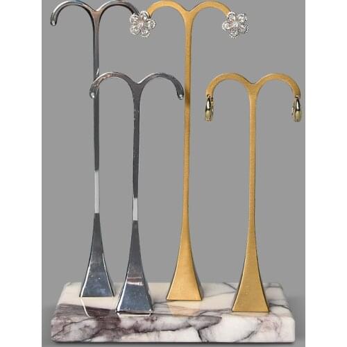 Light luxury metal earrings rack display shelves Stud earrings window display jewelry props