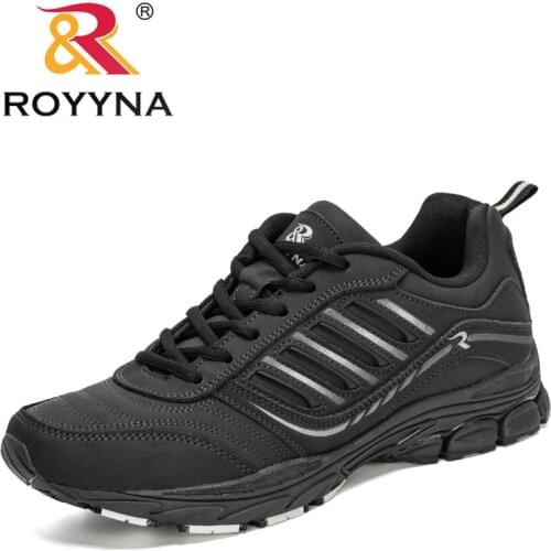 ROYYNA 2020 New Arrival Action Leather Running Shoes Men Fashion Athletic Shoes Outdoor Walking Footwear Mansculino New Brand