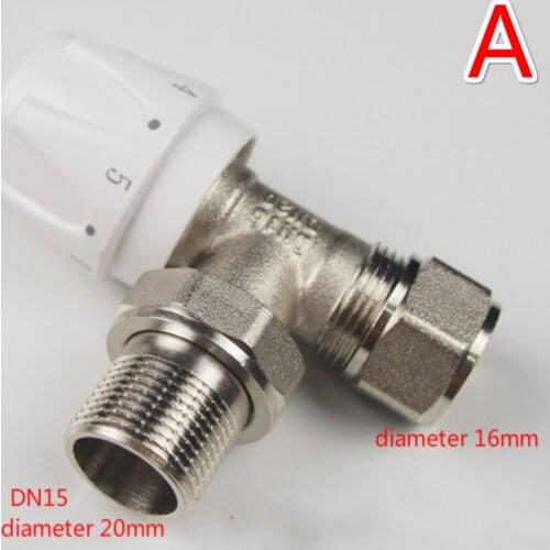 Manual radiator valve Thermostat Radiator temperature control valve Thermostat valve Angle valve