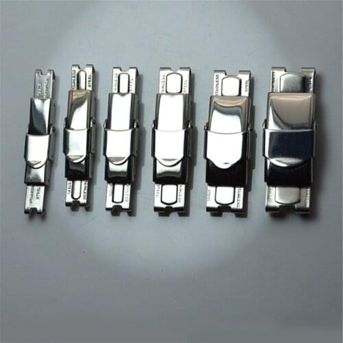 5PCs Stainless Steel Silver LockLogin Clasp For Leather Bracelet Tool Flat Leather Bracelets Connectors for DIY Jewelry Making