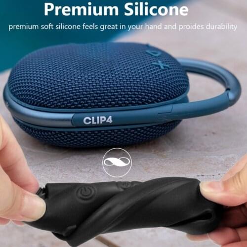 For JBL Clip 4 Speaker Bluetooth Silicone Protective Case Silicone Carrying Storage Case R9CB