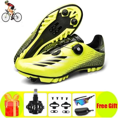 Mtb Cycling Shoes Self-Locking Men Flat Outdoor Mountain Bike Bicycle Professional Ultralight Sneakers Men Sapatilha Ciclismo
