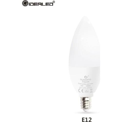 Smart Zigbee hub light bulb led 4W candle rgbw/rgbww/cw smart APP control AC100-240V wotk with amazon echo plus and zigbee hub