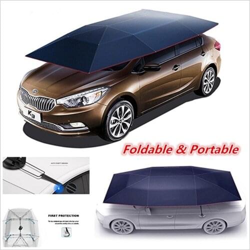 ANSHILONG Universal Automatic Outdoor Auto Car Tent Umbrella Sunshade Roof Cover UV Protection