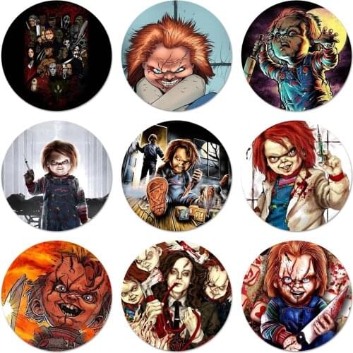 Film movie Horror icon CHURSE Icons Pins Badge Decoration Brooches Metal Badges For Backpack Decoration 58mm