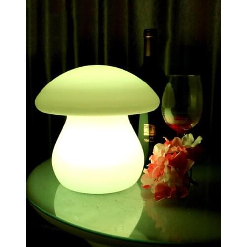 16 Color RGB LED Bedside Atmosphere Night Light Waterproof USB Rechargeable Mushroom Shape Table Lamp For Decor KTV Hotel Bar
