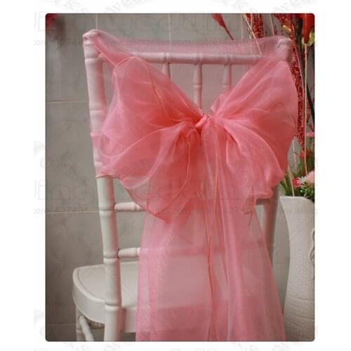 2/3--65x275CM 100PCS 61 Color Organza Chair Hoods/Chair Caps/Cover Sash For Wedding Event&Party&Home&Banquet Decoration Textile