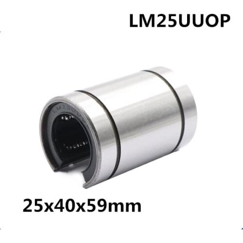 2pcs/lot LM25UUOP 25x40x59mm Linear bearings Open Type CNC Linear Bushing