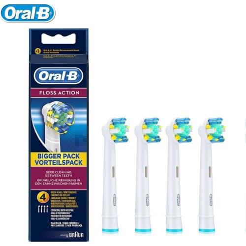 4pc/Pack Oral B Floss Action Replacement Electric Toothbrush Heads OralB Braun Tooth brush Heads Oral Hygiene Brush Head