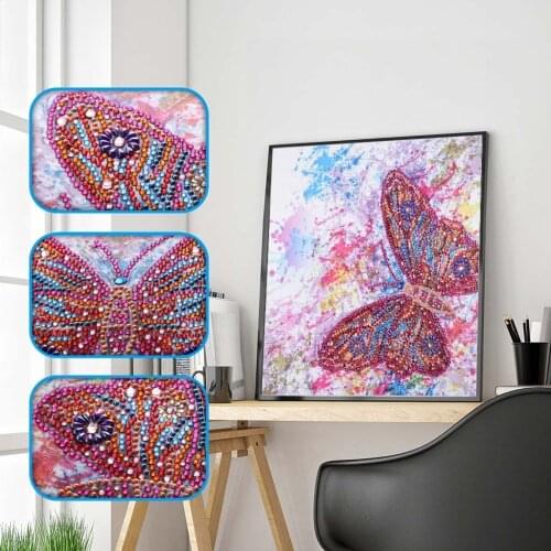 5D DIY Special Shaped Diamond Painting Butterfly Diamond Embroidery Mosaic Flower Cross Stitch Kits Crystal Multicolor Decor