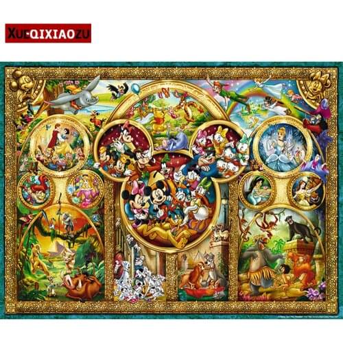 Disney 5D Diy Diamond Embroidery Paintings Cross Stitch Cartoon Mickey Donald Duck Full Square/Round Mosaic Home Decoration New
