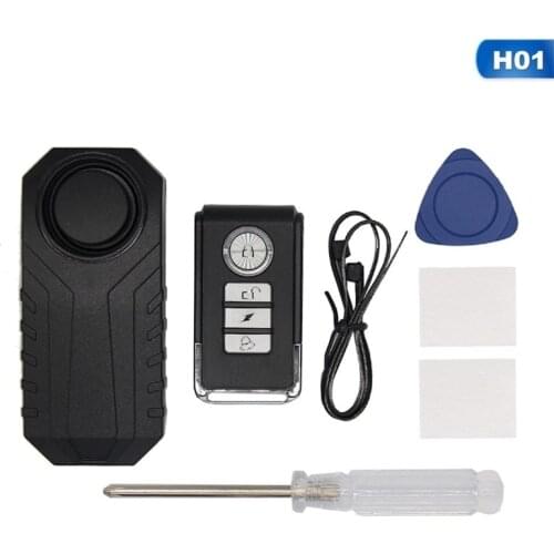 Motorcycle Electric Bicycle Wireless Remote Control Alarm Waterproof Security Anti Lost Remind Vibration Detector Alarm Sensor