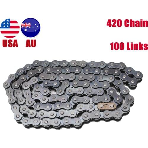 TDPRO 420 Drive Chain 100 Links For 70cc 90cc 110cc 125cc ATV Quad Go Kart Pit Dirt Bike XR/CRF50 CRF70