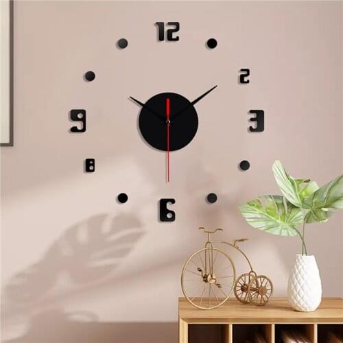 11-23-Inch Number DIY 3D Wall Clock Quartz Sticker Home Office Clock Acrylic Art Clock Watch For Home Living Room Decoration30