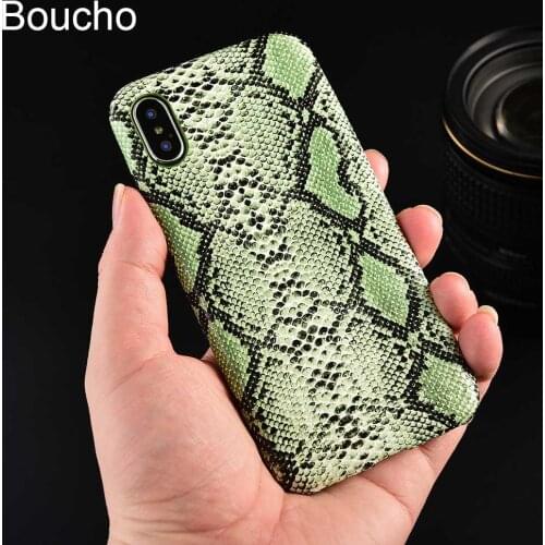Snake Skin PU Leather Case for iPhone 11 Pro XS Max 6 6s 7 8 Plus X XR Phone Case Cloth Texture Soft Cover for iPhone Xs Coque