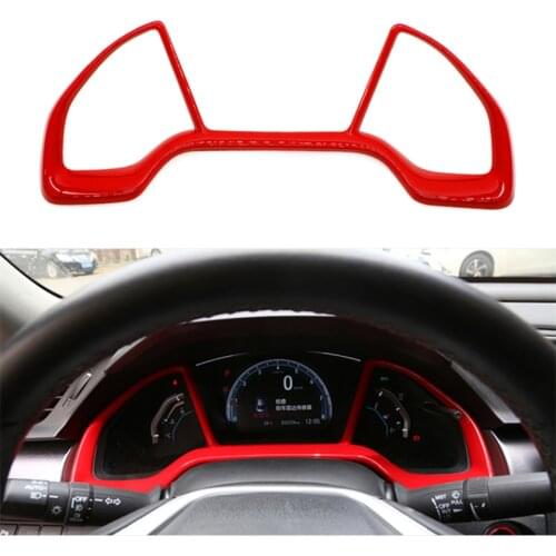 For Honda Civic 2016 2017 2018 2019 2020 Instrument Panel Decorative Frame Trim Modified Dashboard Interior Accessories
