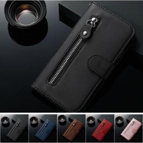 Business Zipper Wallet Case For Samsung Galaxy A02 M02 A02S A12 A22 A32 A42 A52 A72 A82 4G 5G S20 Plus S21 Fe Note 20 Ultra D27H